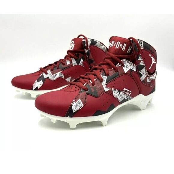 Nike Jordan 7 Alpha Menace Oklahoma OU Player Exclusive Football Cleats Sz 11 US - Picture 3 of 10